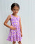 Daisies Kids Dress Purple
